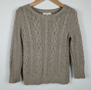 Loft | Metallic cable sweater  M